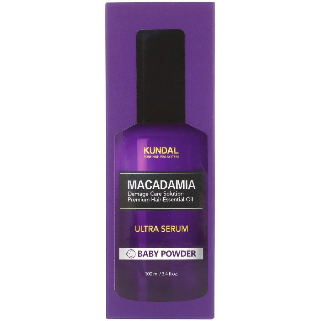 Kundal, Macadamia, Ultra Serum, Baby Powder, 3,4 fl oz (100 ml)