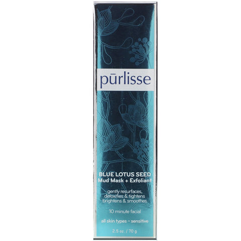 Purlisse, Blue Lotus Seed, Mud Mask + Exfoliant, 2.5 oz (70 g)