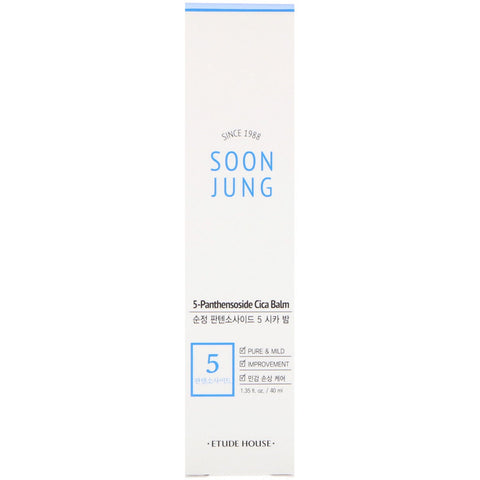 Etude House, Soon Jung, 5-Panthensoside Cica Balm, 1.35 fl oz (40 ml)