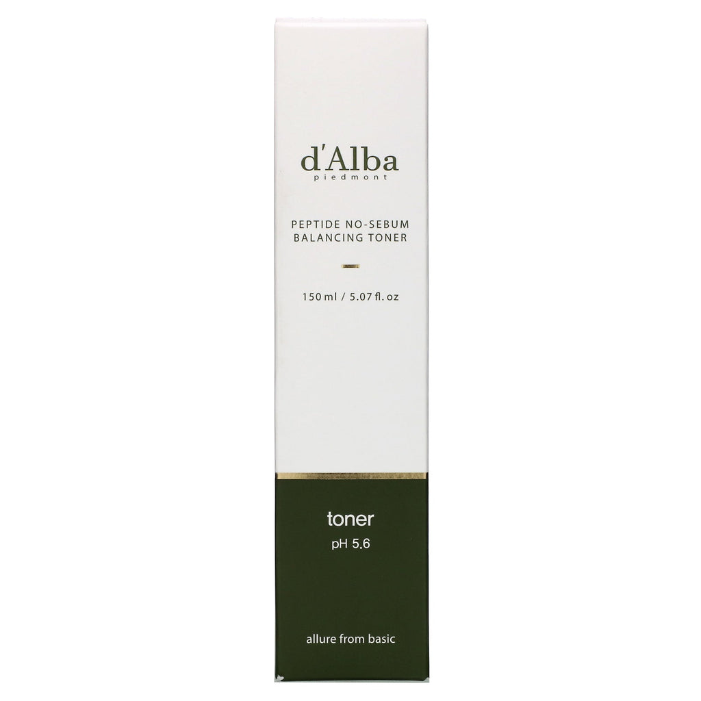 d'Alba, Peptide No-Sebum, Balancing Toner, 5,07 fl oz (150 ml)