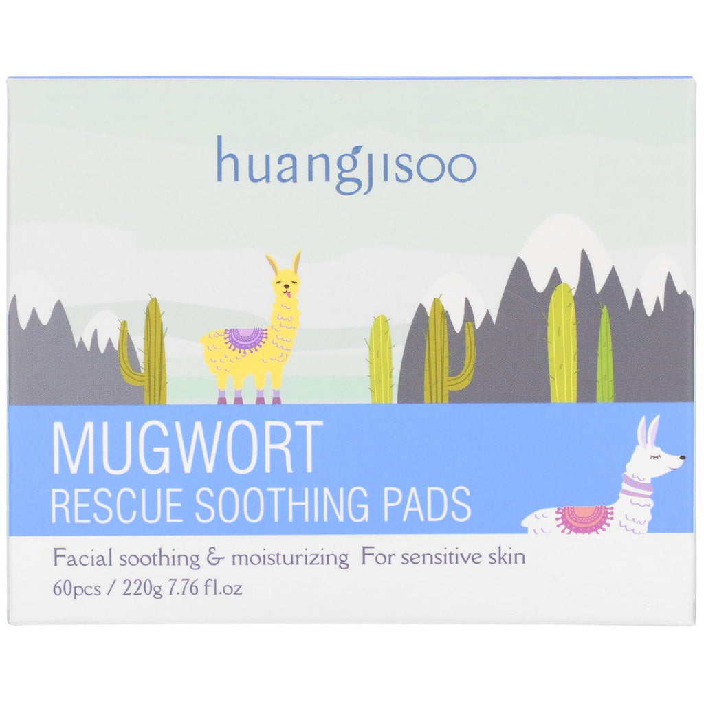 Huangjisoo, Mugwort, Rescue Soothing Pads, 60 Pads, 7.76 fl oz (220 g)
