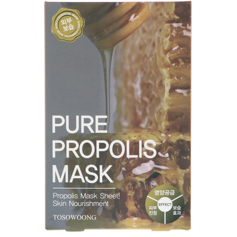 Tosowoong, Pure Propolis Mask, 10 Sheets, 25 g Each