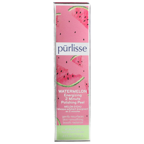 Purlisse, Watermelon, Energizing 2 Minute Polishing Peel, 2.5 fl oz (70 ml)