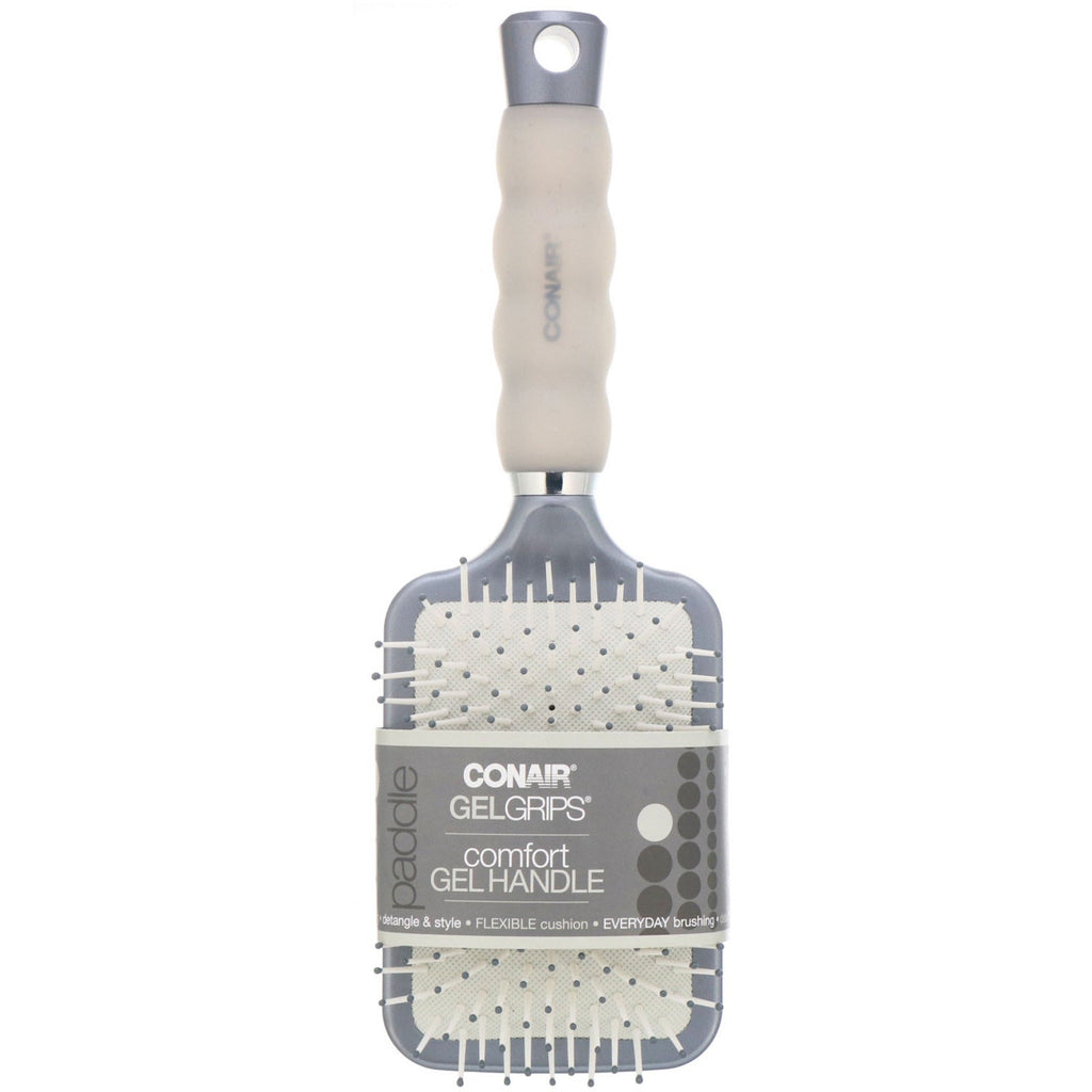 Conair, Gel Grips, Detangle &amp; Style Hair Brush, 1 børste