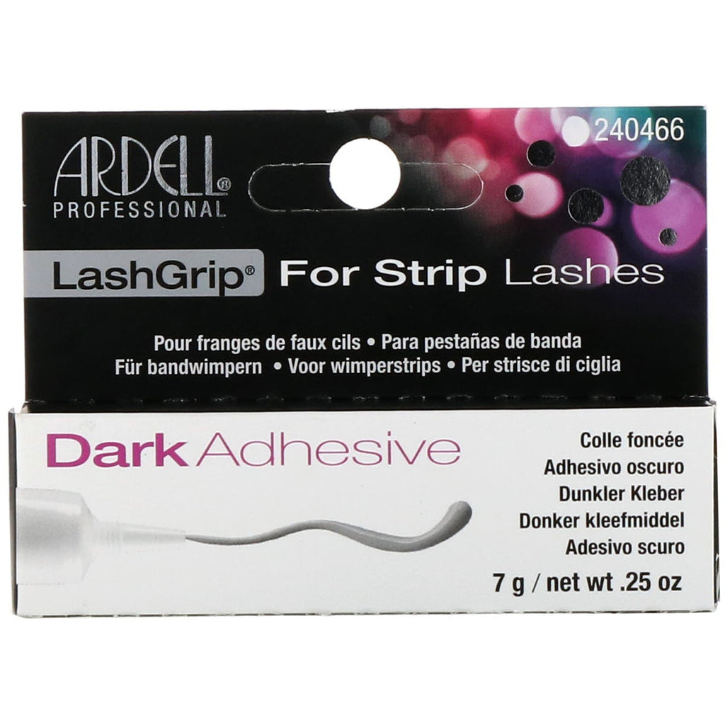Ardell, LashGrip, Til Strip-vipper, mørk klæbemiddel, 7 g (25 oz)