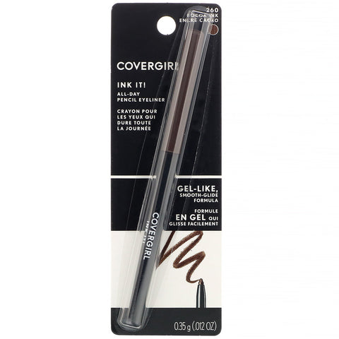 Covergirl, Ink it! All-Day Pencil Eyeliner, 260 Cocoa Ink, .012 oz (.35 g)