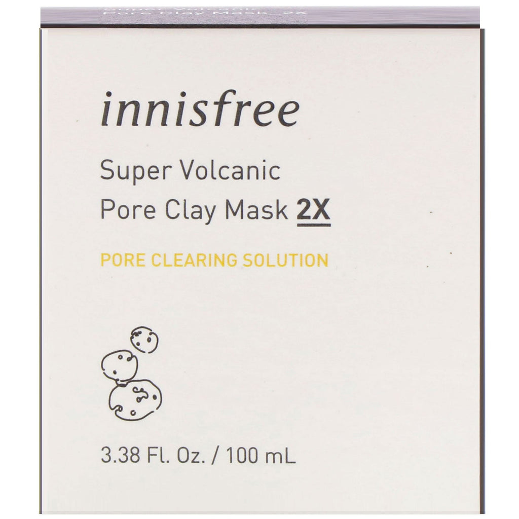 Innisfree, Super Volcanic Pore Clay Beauty Mask 2X , 3.38 fl oz (100 ml)