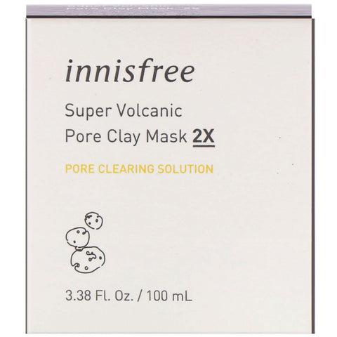 Innisfree, Super Volcanic Pore Clay Beauty Mask 2X , 3.38 fl oz (100 ml)