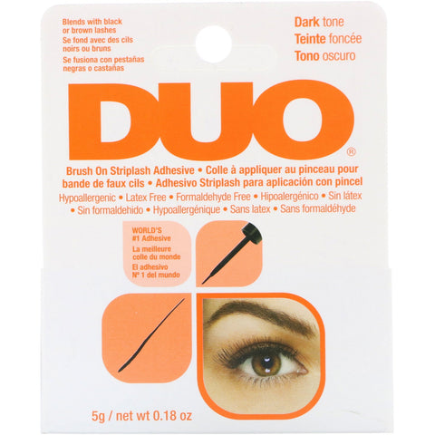 DUO, Brush On Striplash Adhesive, Dark Tone, 0.18 oz (5 g)