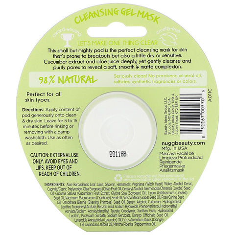 Nugg, Deep Clean Cleansing Gel Mask, 0.33 fl oz (10 ml)