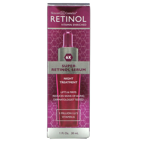 Skincare LdeL Cosmetics Retinol, Super Retinol Serum, Night Treatment, 1 fl oz (30 ml)