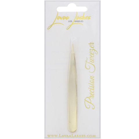 Lavaa Lashes, Precision Tweezer, Gold, 1 Count