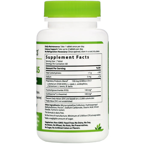 Hyperbiotics, GBX-Focus, Gut-Brain Connection, 6 Billion CFU, 60 Patented Time-Release Tablets