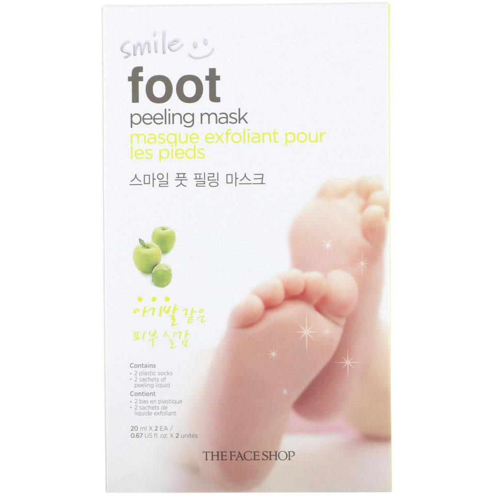 The Face Shop, Smile Foot Peeling Mask, 1 Pair, 0.67 fl oz (20 ml) Each