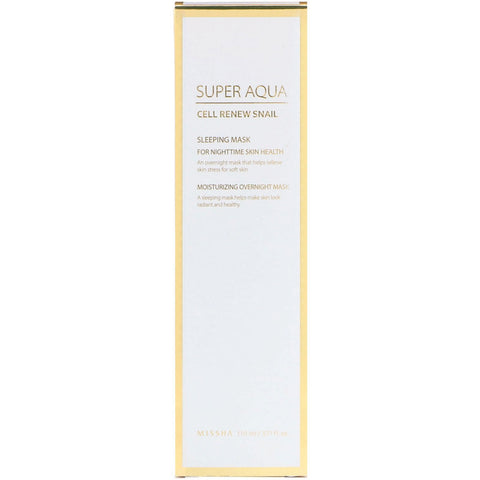 Missha, Super Aqua, Cell Renew Snail, Sleeping Mask, 3.7 fl oz (110 ml)