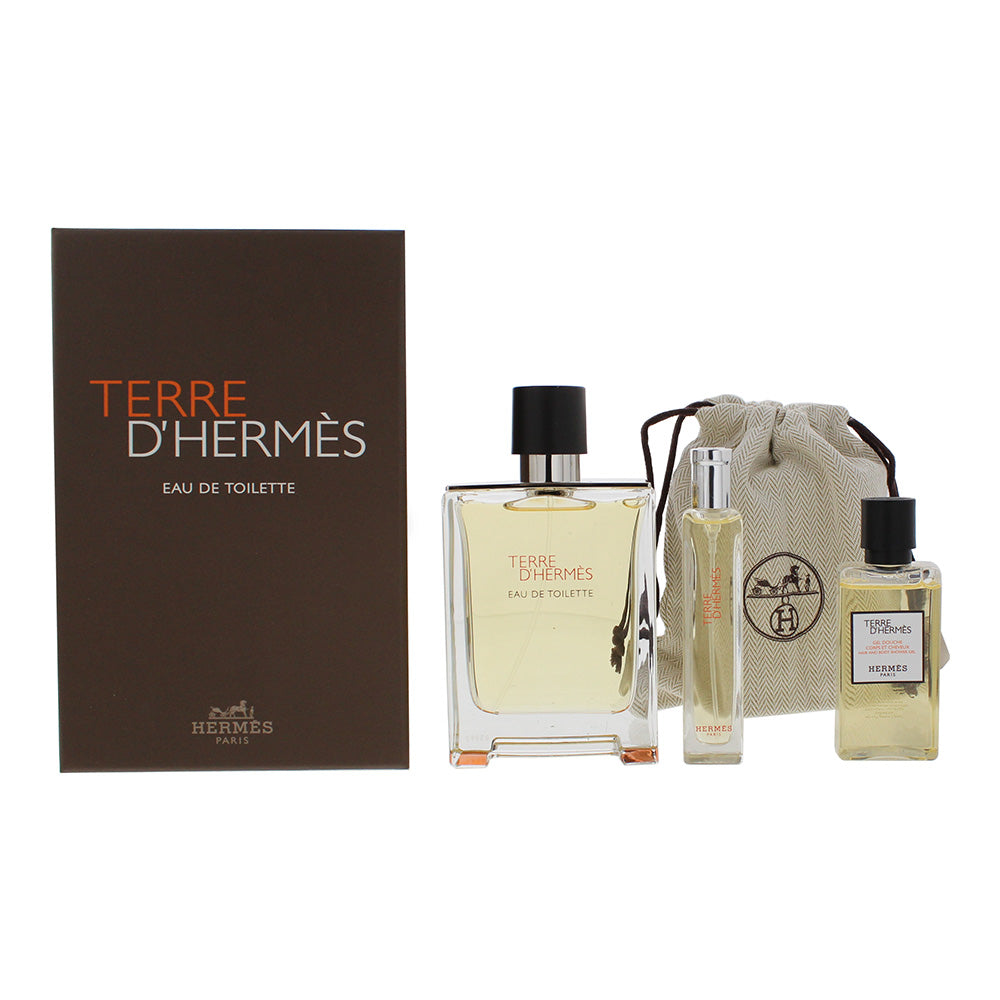Hermès Terre D'hermès 3 Piece Gift Set: Eau de Toilette 100ml - Eau de Toilette