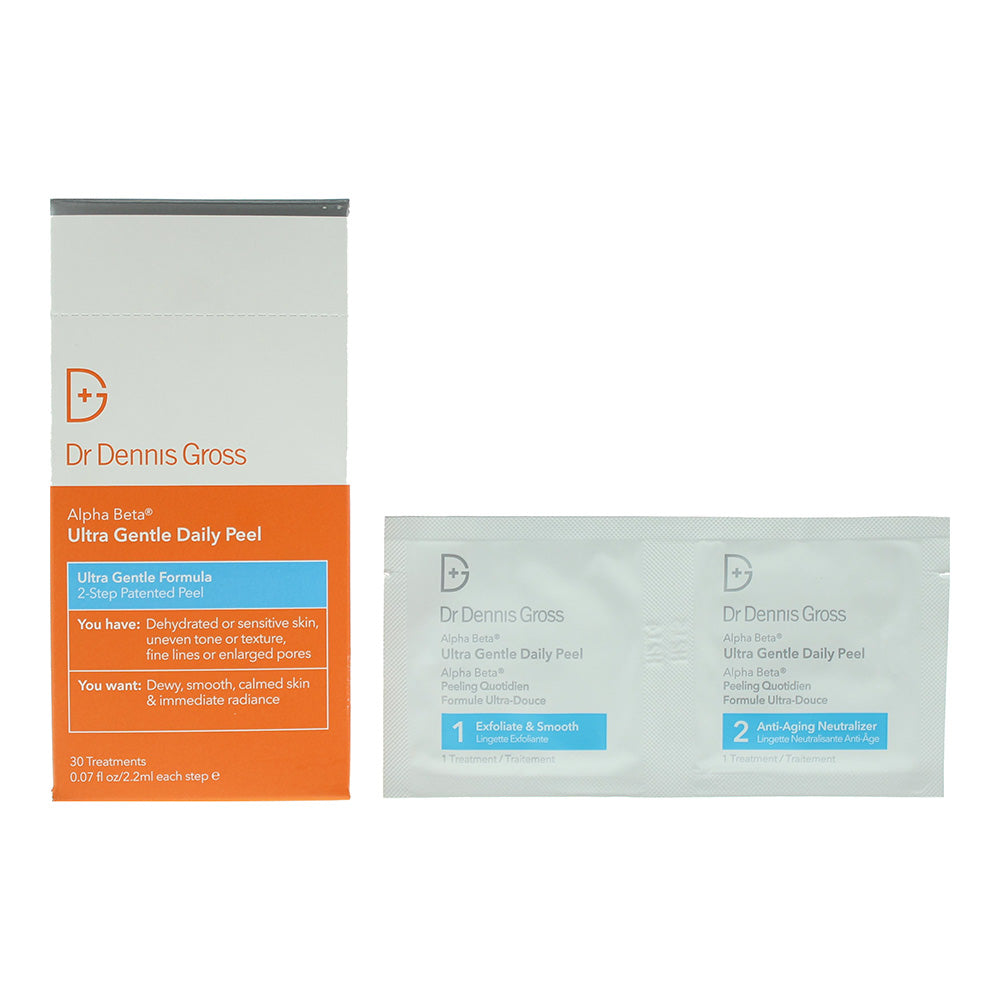 Dr Dennis Gross Alpha Beta Ultra Gentle 2-Step Daily Peel - 30 Treatments/2.2ml