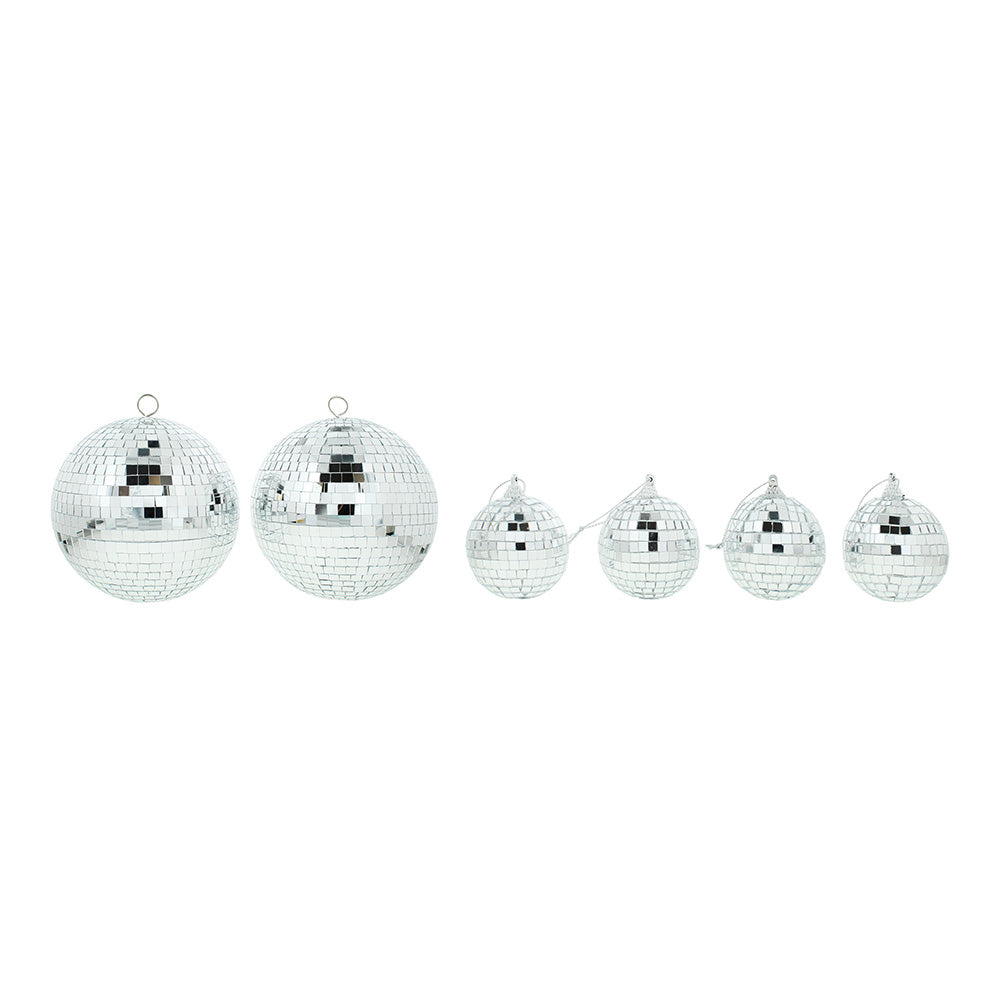 Discotheque Disco Ball Set 2 x 20cm + 4 x 6cm