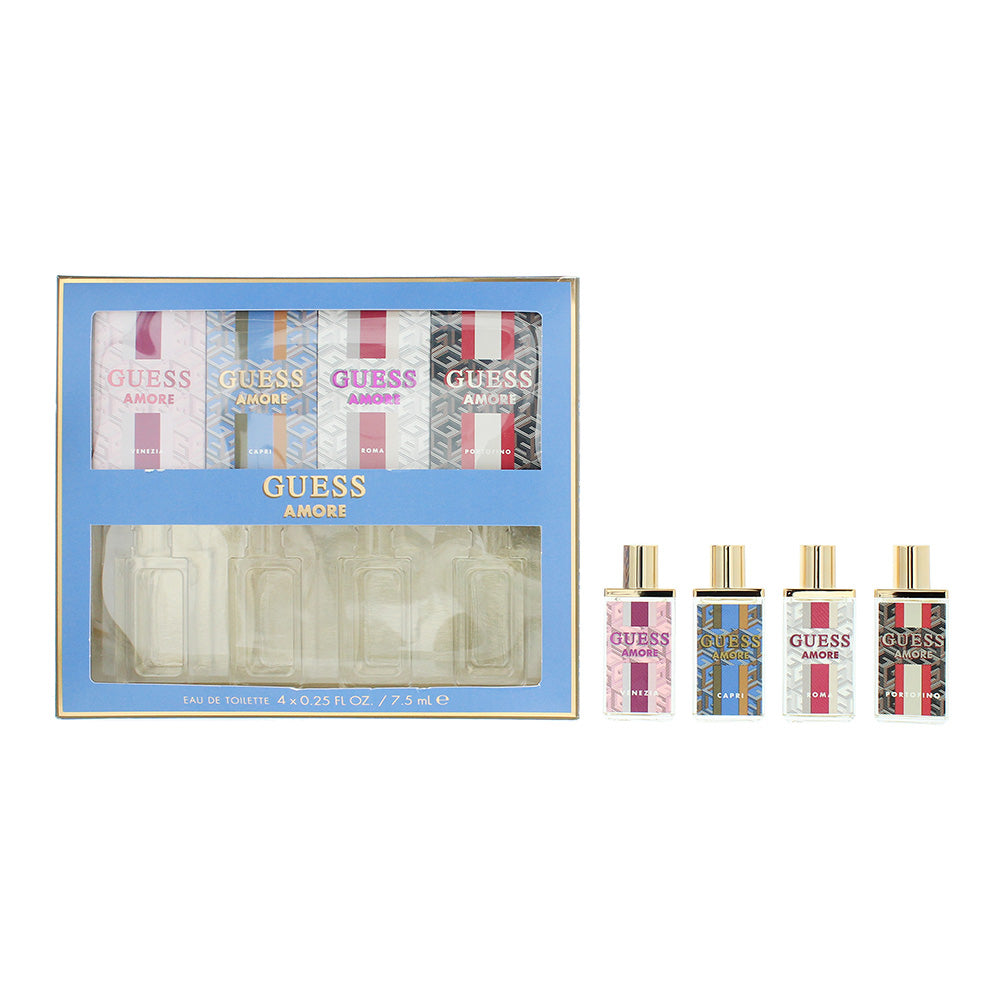 Guess Amore Gift Set: Venezia - Capri - Roma and Portofino Eau de Toilette 4 x 7.5ml