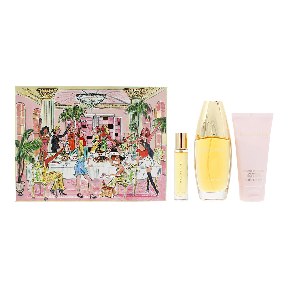 Estée Lauder Beautiful 3 Piece Gift Set: Eau de Parfum 75ml - Eau de Parfum 10ml