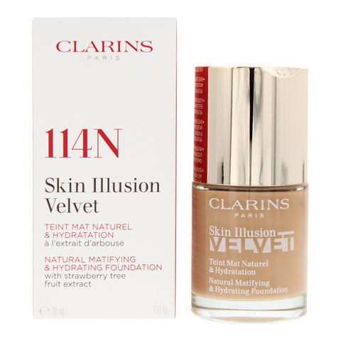 Clarins Skin Illusion Velvet 114N Cappucino Foundation 30ml