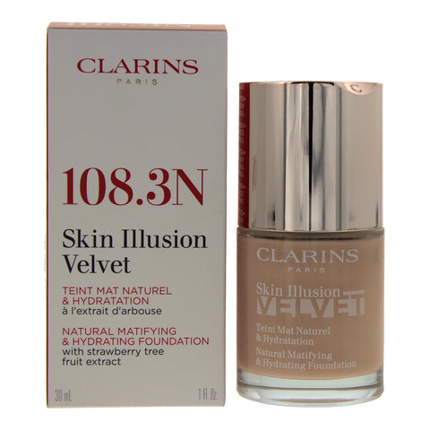 Clarins Skin Illusion Velvet 108.3N Organza Foundation 30ml