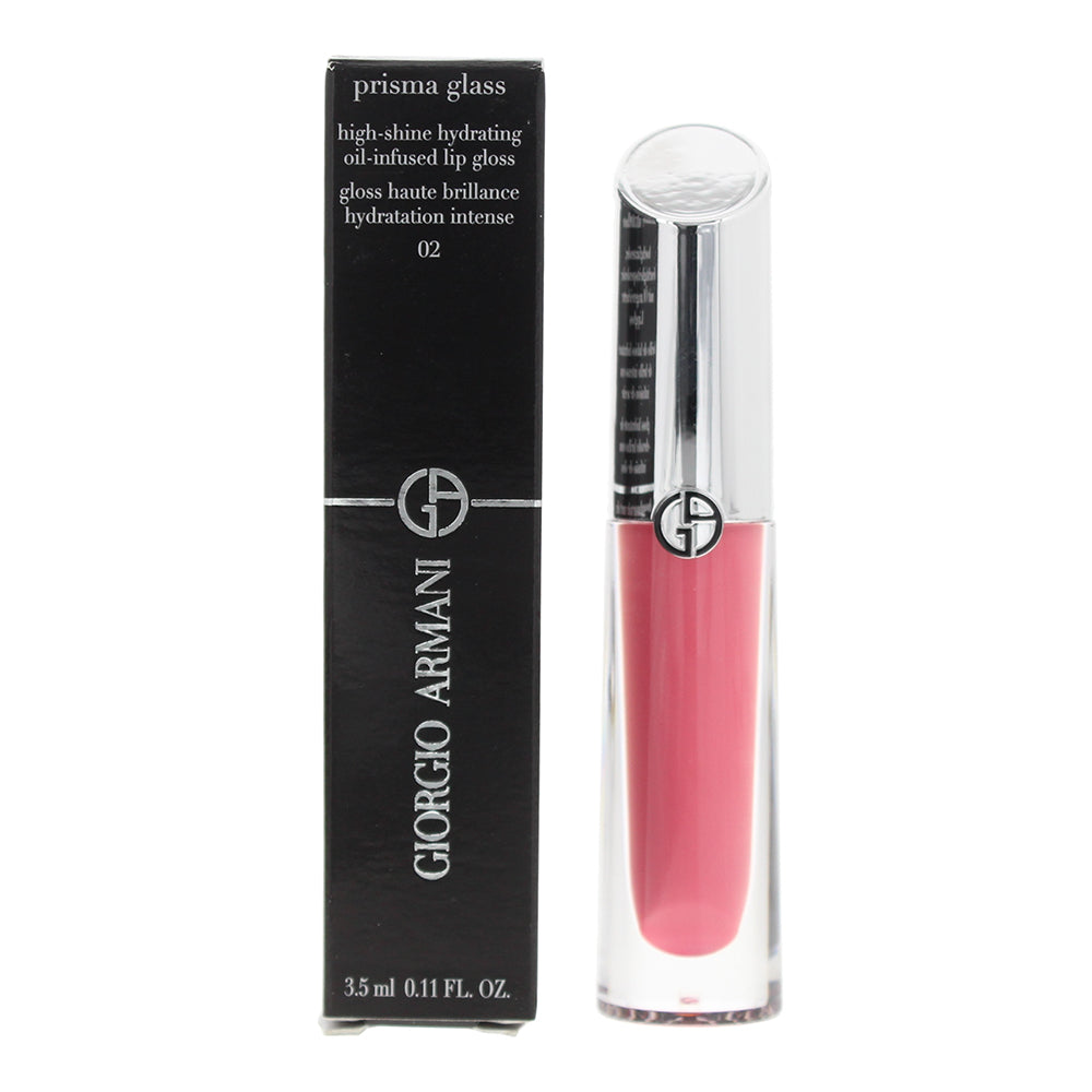 Giorgio Armani Prisma Glass High Shine Hydrating Oil-Infused 02 Lip Gloss 3.5ml