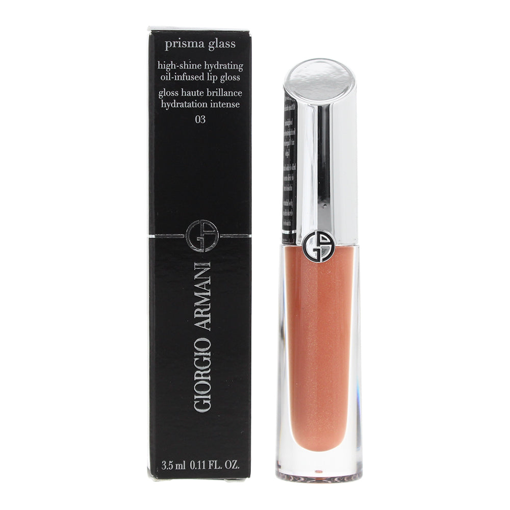 Giorgio Armani Prisma Glass High-Shine Hydrating Oil-Infused 03 Lip Gloss 3.5ml