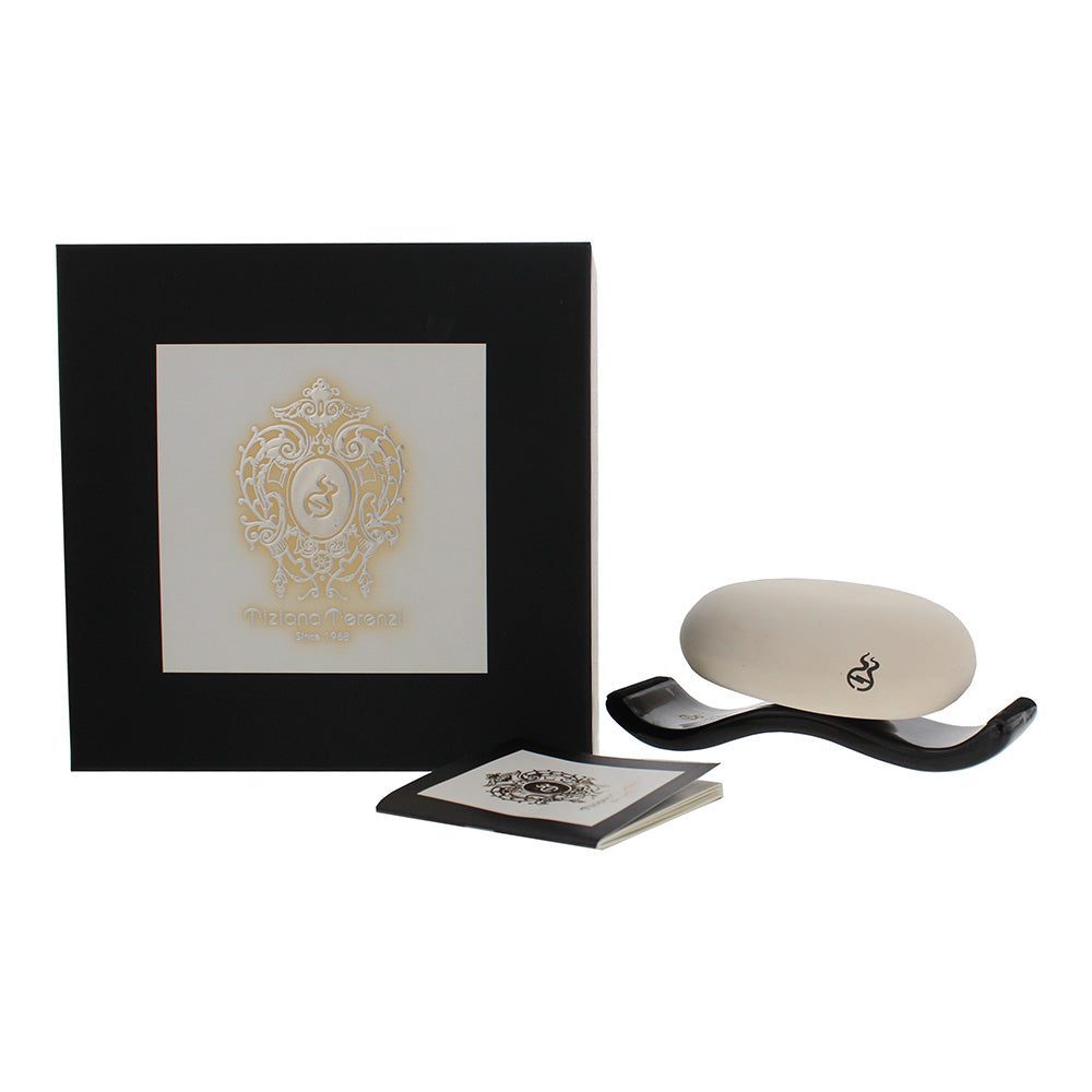 Tiziana Terenzi Capri Fig Porcelain Pebble with Ceramic Holder