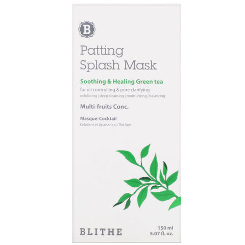 Blithe, Patting Splash Beauty Mask, Soothing & Healing Green Tea, 5.07 fl oz (150 ml)