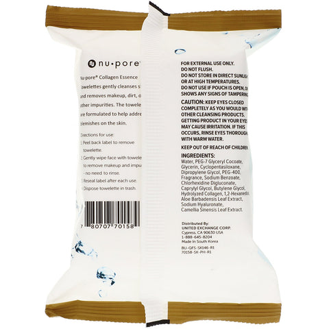 Nu-Pore, Collagen Essence Towelettes, 25 Towelettes