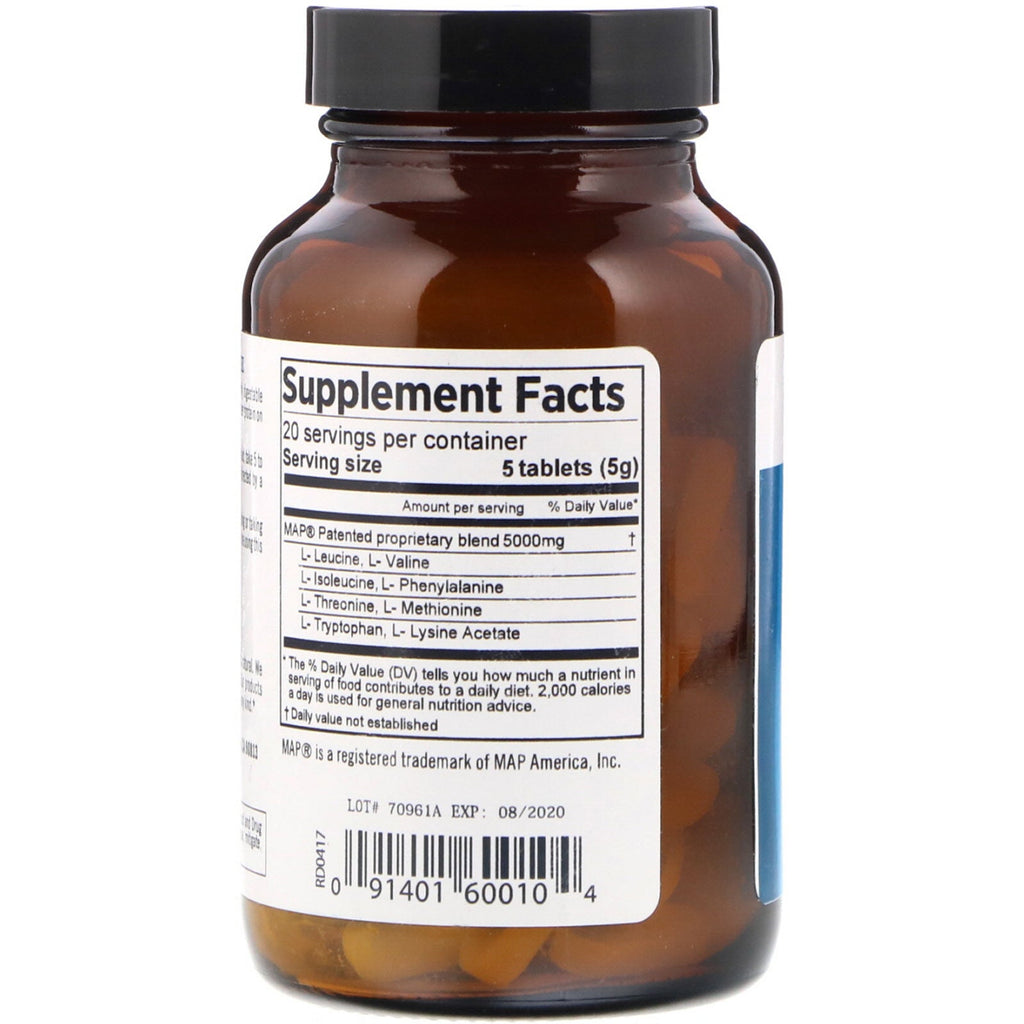 Pure Planet, Patrón maestro de aminoácidos, 1000 mg, 100 tabletas