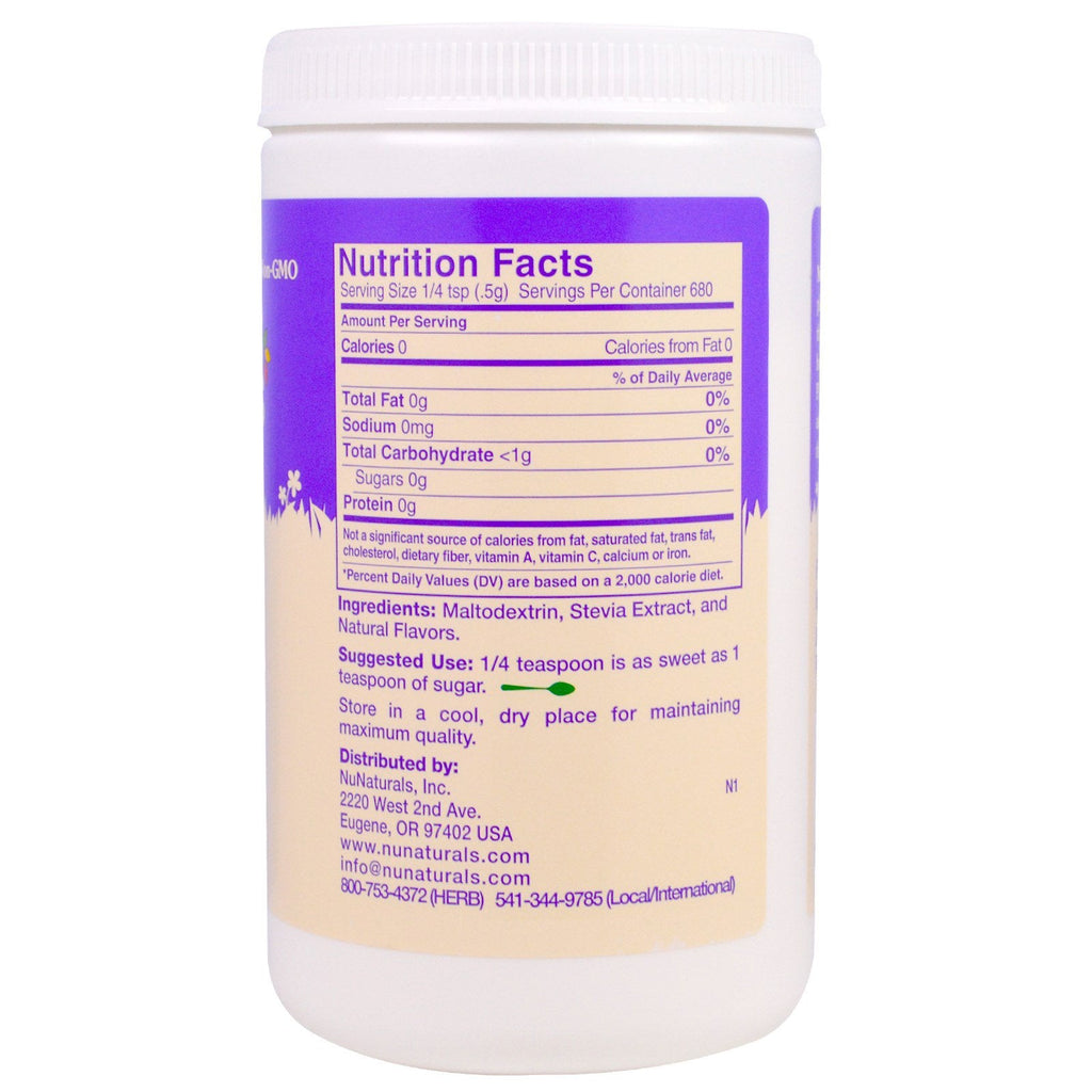 NuNaturals, NuStevia White Stevia Pulver, 12 oz (340 g)