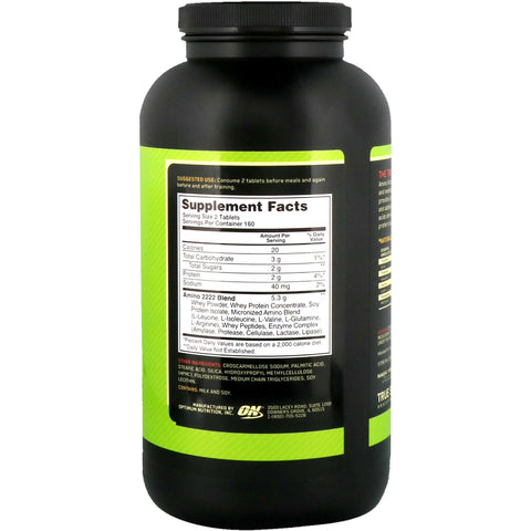 Optimum Nutrition, Superior Amino 2222 tabletas, 320 tabletas