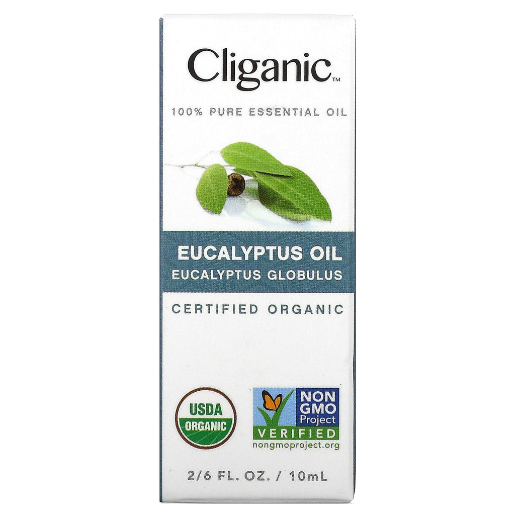 Cliganic, 100% Pure Essential Oil, Eucalyptus, 2/6 fl oz (10 ml)