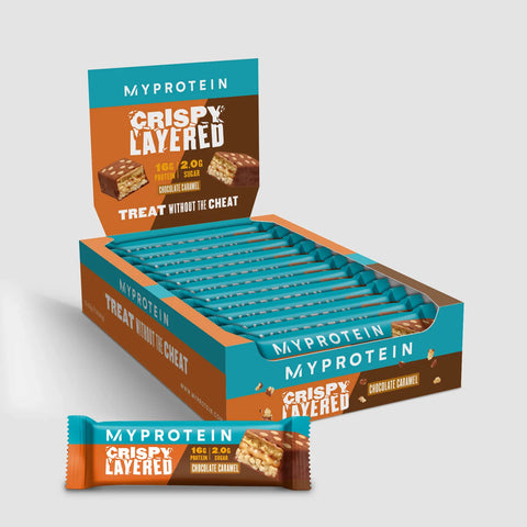 MyProtein Crispy Layered Bar – Chocolate Caramel – 12x58g