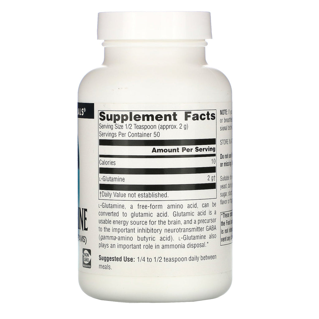 Source Naturals, L-glutamina en polvo, 3,53 oz (100 g)