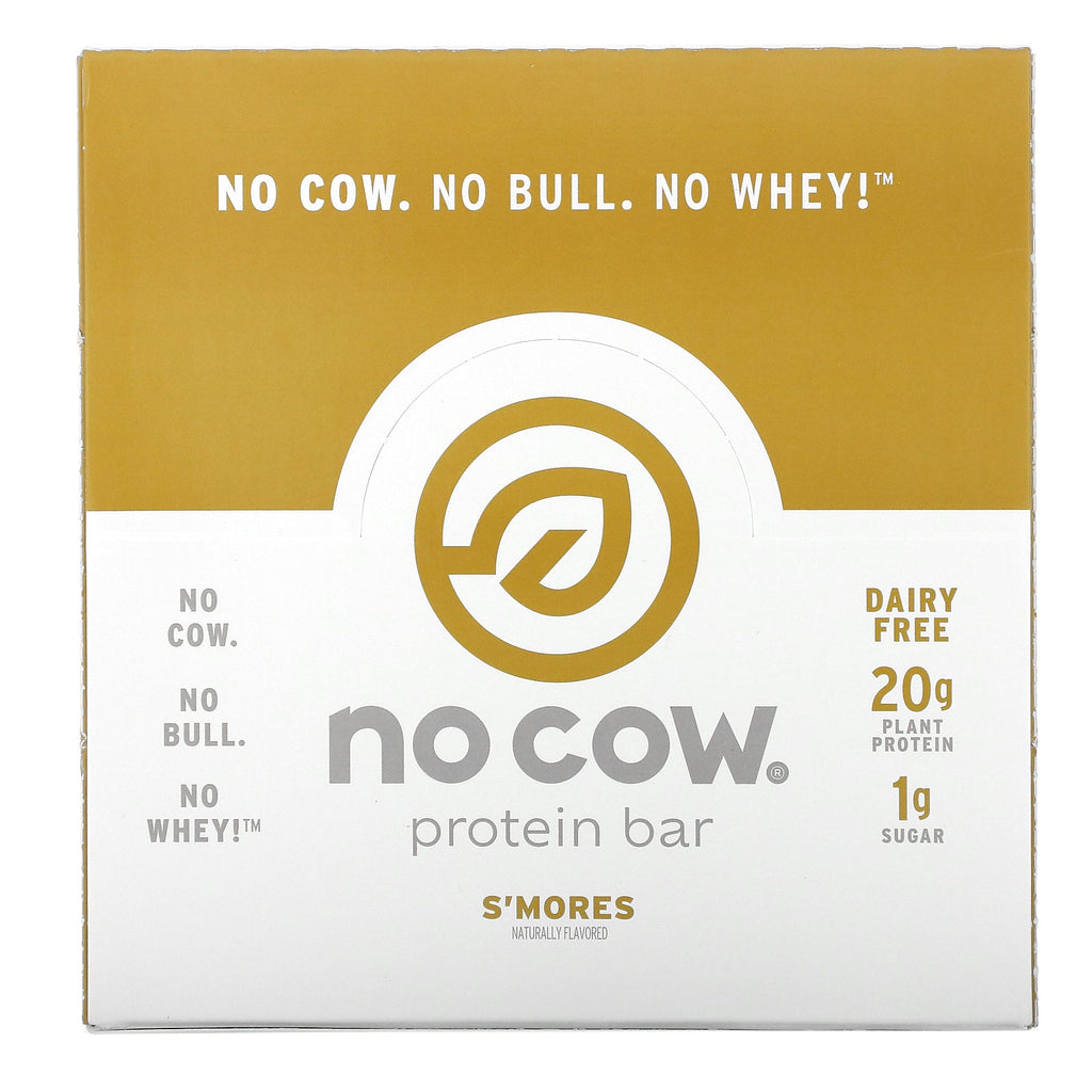 No Cow, Protein Bar, S'mores, 2.12 oz (60 g)