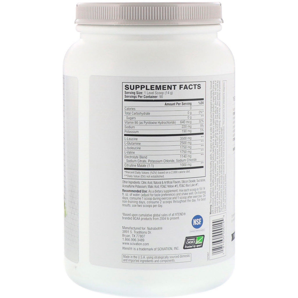 Xtend, The Original 7G BCAA, Smash Apple, 2.78 lb (1.26 kg)
