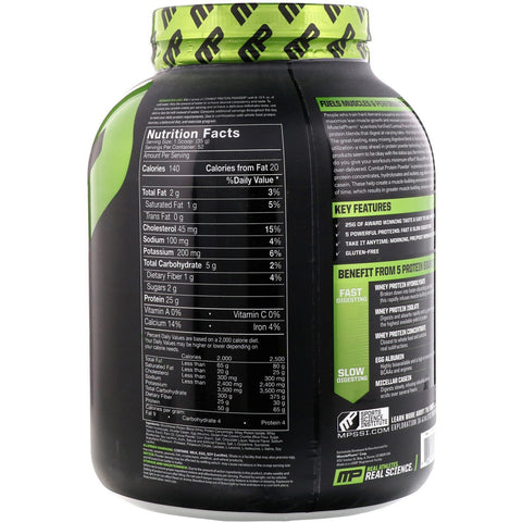 MusclePharm, Combat Protein Powder, Cookies 'N' Cream, 4 lbs (1814 g)