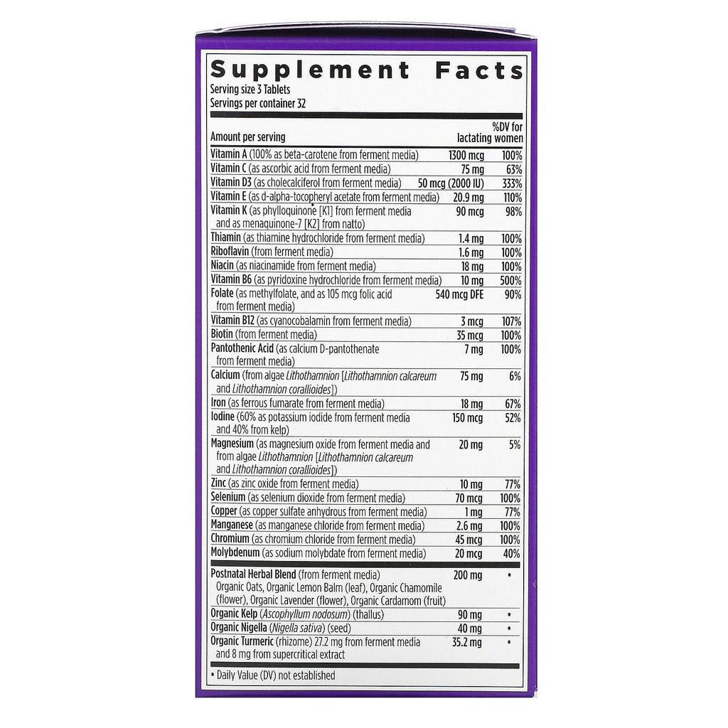New Chapter, Perfect Postnatal, Whole-Food Multivitamin, 96 Vegetarian Tablets