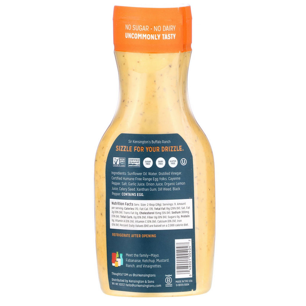 Sir Kensington's, Buffalo Ranch, 9 fl oz (266 ml)