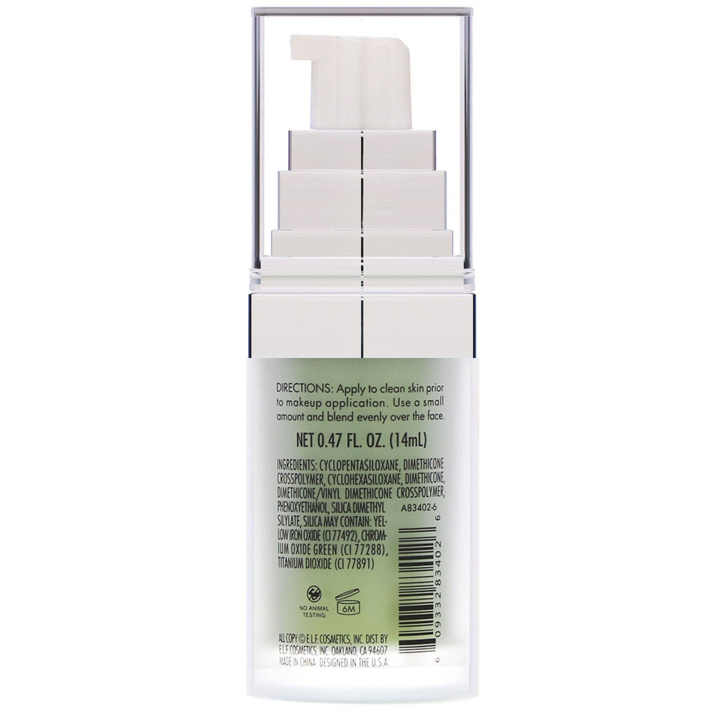 E.L.F., Tone Adjusting Face Primer, Neutralizing Green, 0.48 oz (13.7 g)