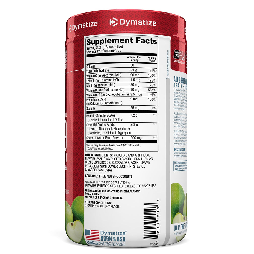 Dymatize Nutrition, ALL9AMINO, manzana verde alegre, 450 g (15,87 oz)