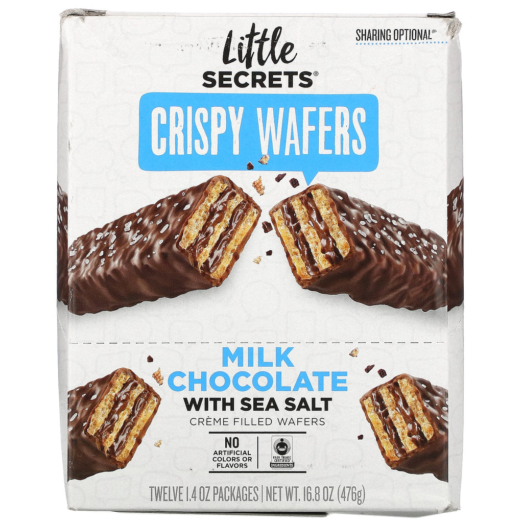 Små hemmeligheder, mælkechokolade wafer, havsalt, 12 pakke, 1,4 oz (40 g) hver