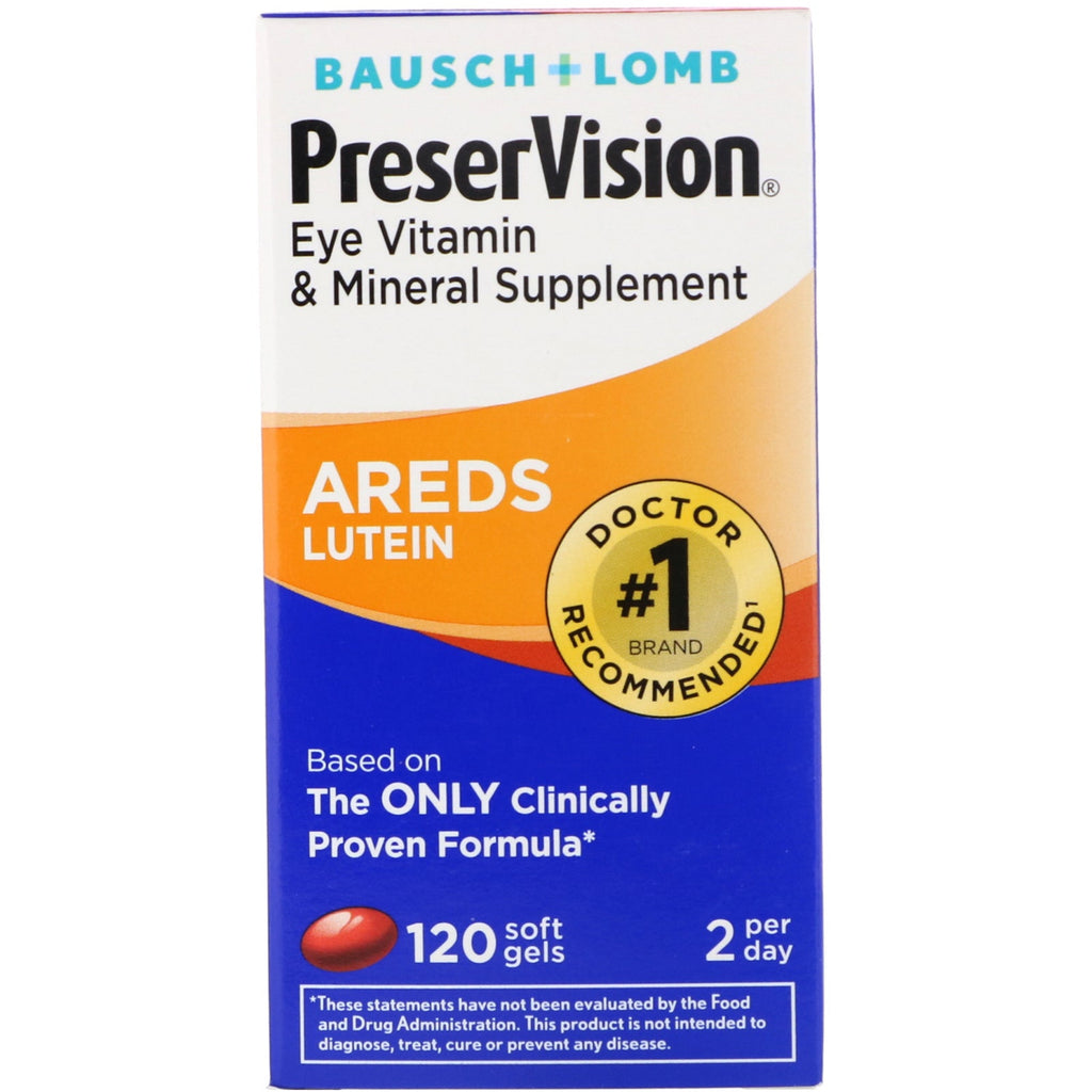 Bausch & Lomb, AREDS Lutein, 120 Soft Gels