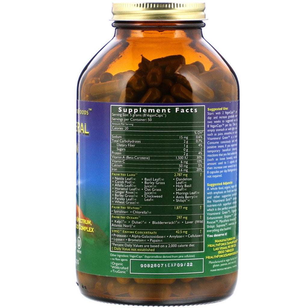 HealthForce Superfoods, Vitamineral Green, Version 5.5, 400 VeganCaps