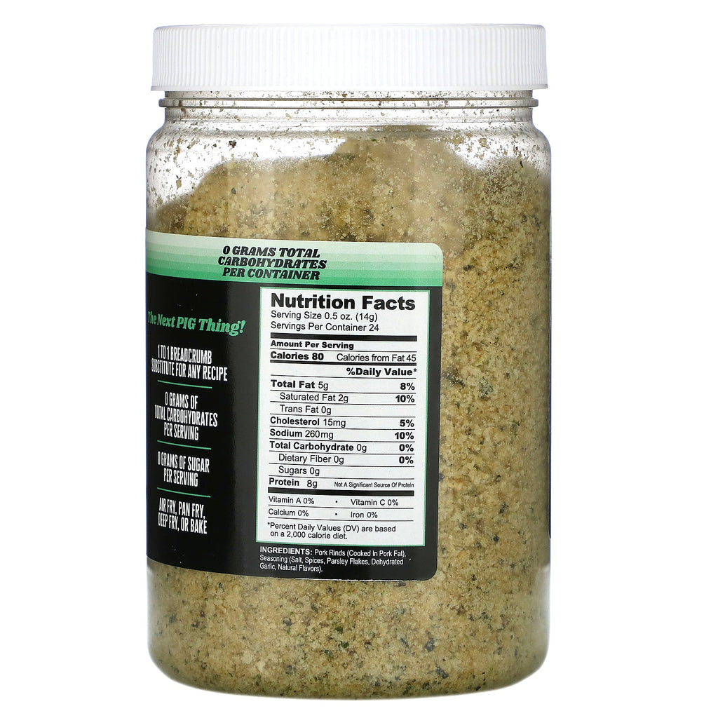 Pork King Good, svinekødskrummer, italiensk stil, 12 oz (340 g)