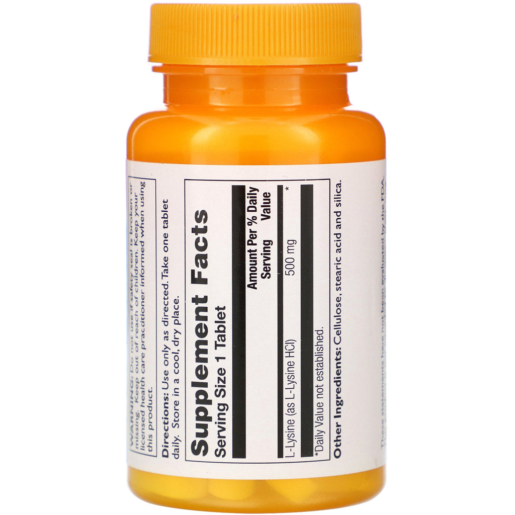 Thompson, L-lisina, 500 mg, 60 tabletas