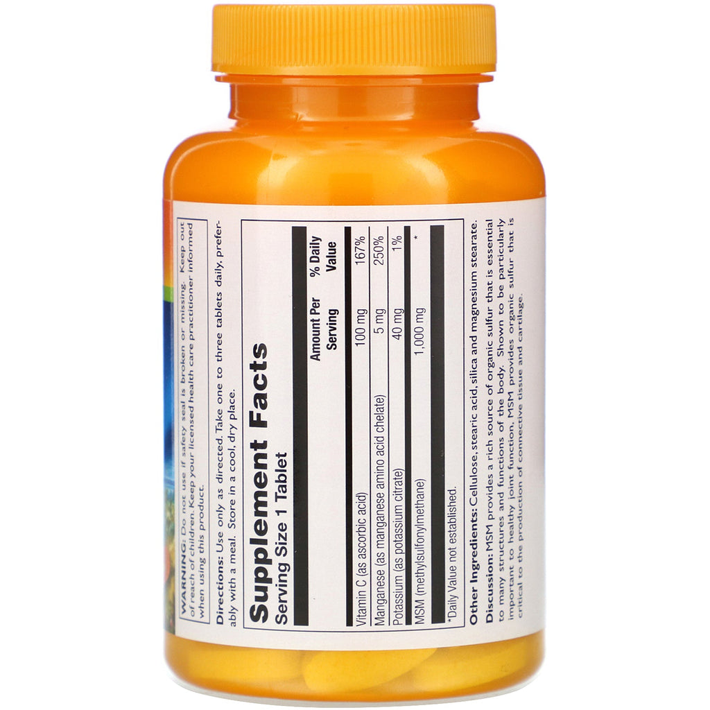 Thompson, MSM, 1,000 mg, 120 Tablets